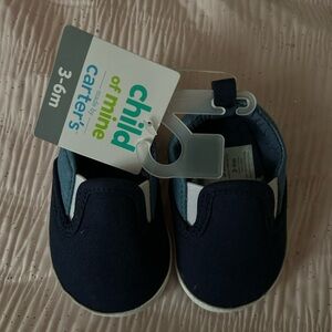 Carter's Navy and White Baby Shoes